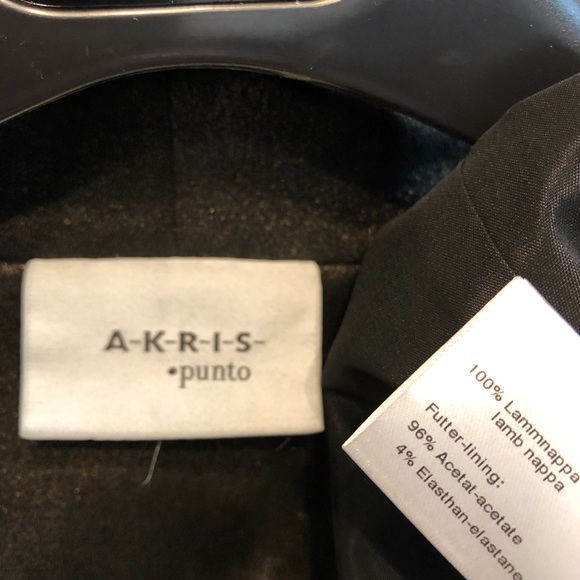 Akris Punto Gold and Brown Metallic Leather Jacket - Picture 6 of 7